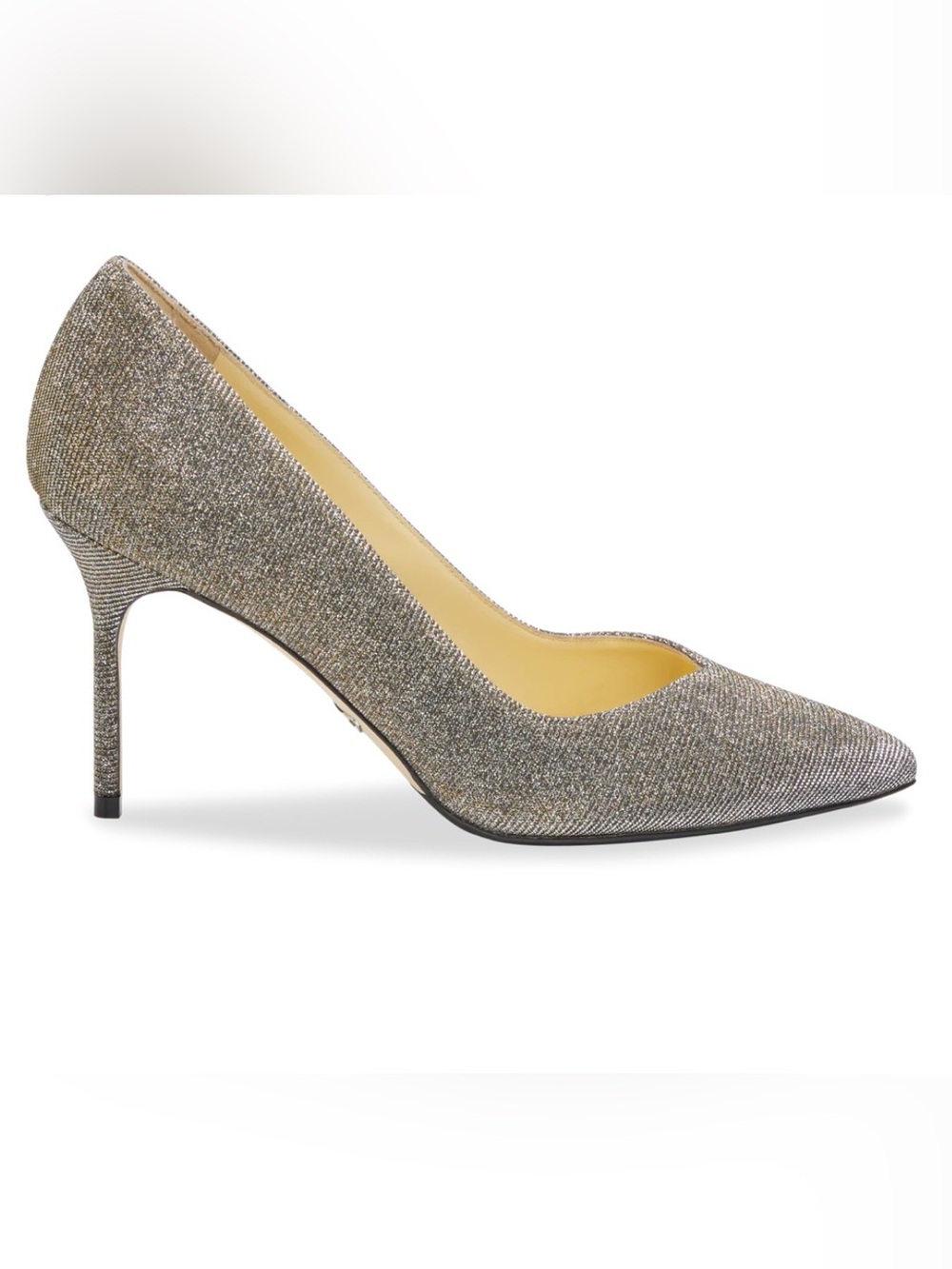 BRAND NEW - Sarah Flint Perfect Pump 85 in Gunmetal Lame. Pointed-Toe Pumps.